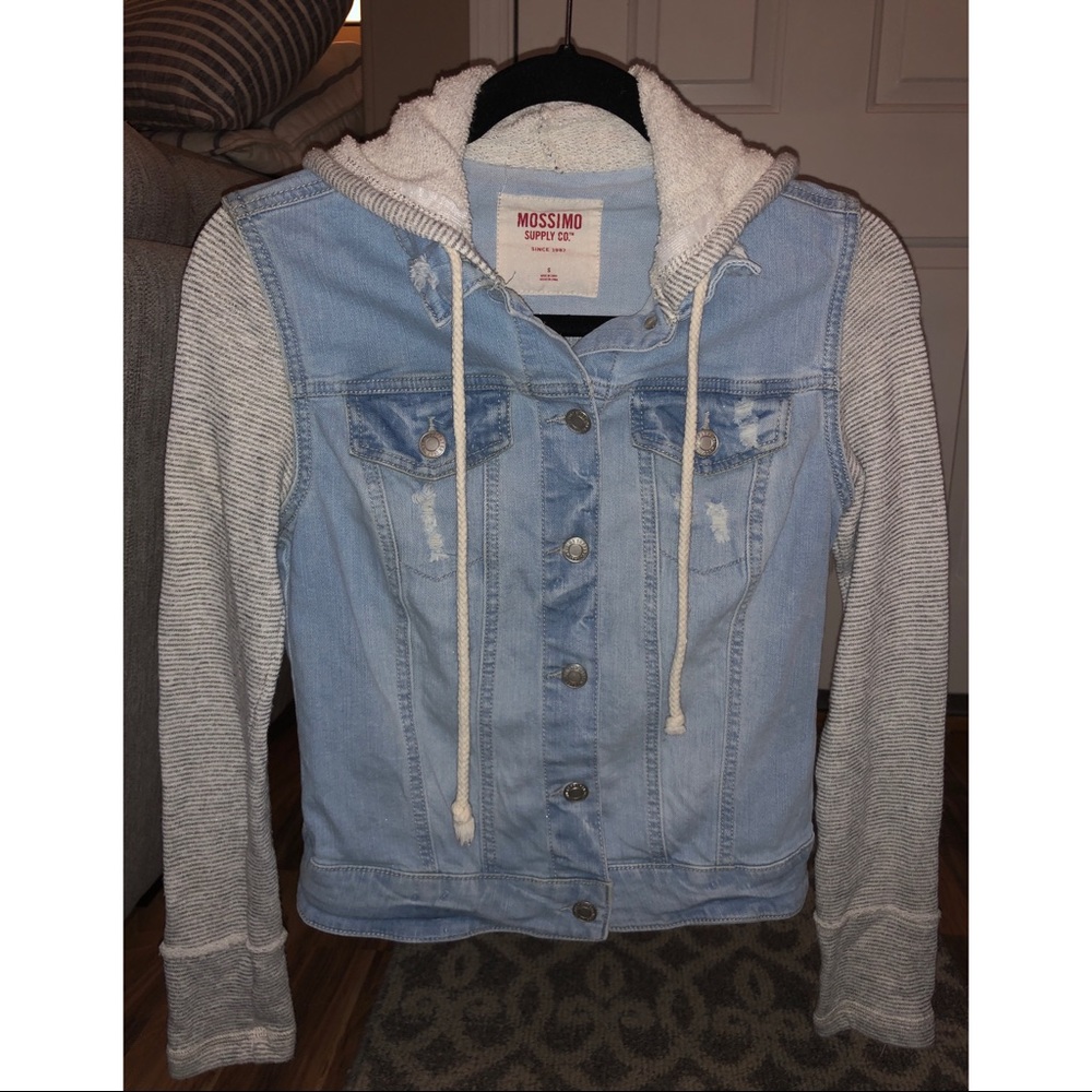 Mossimo Jean Jacket Vest Hoodie